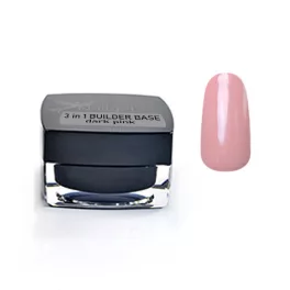   3 en 1 tarro de cimentación, construcción y pegamento base gel (rosa oscuro) - 3in1 base del constructor - 50 ml