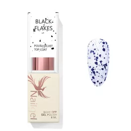 Polka Velvet Top Coat - Black Flakes - Gel 8ml