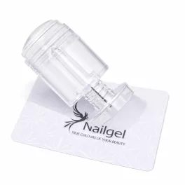 Sello de uñas de silicona ajustable con espátula