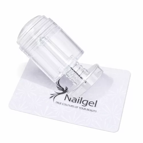 Sello de uñas de silicona ajustable con espátula