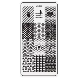 Placa de impresión de uñas 6x12cm -XY-Z09