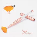 Cepillo De Ventilador Premium, Rosegold, Cristalino Decorado